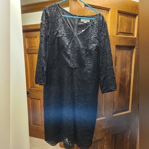 NWT Lace black dress from Loft Size 14